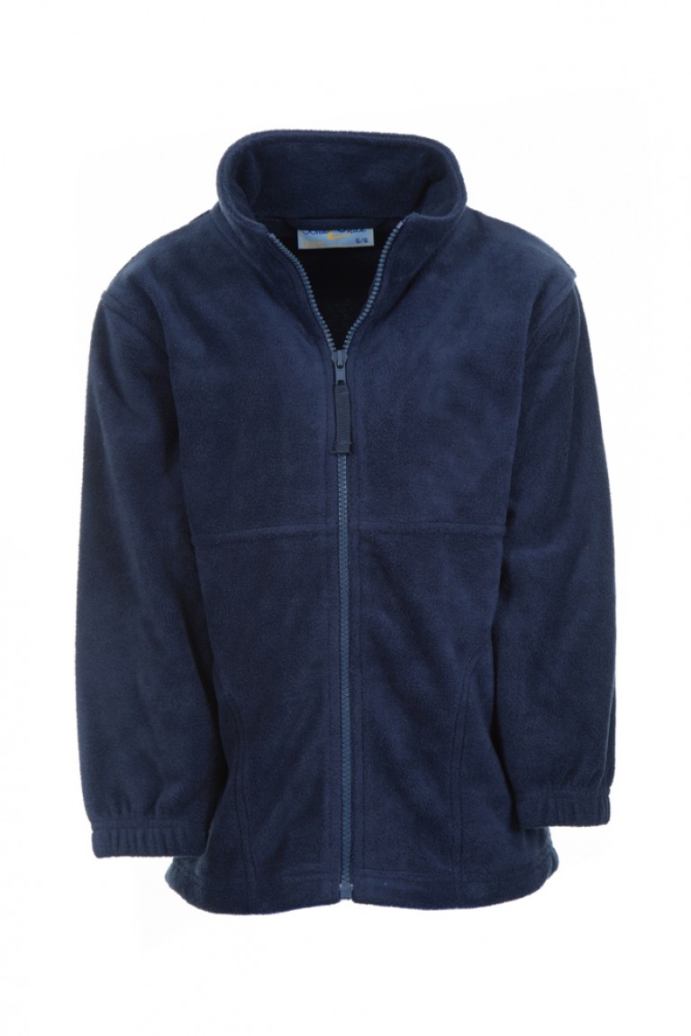 Plain navy sale blue fleece jacket